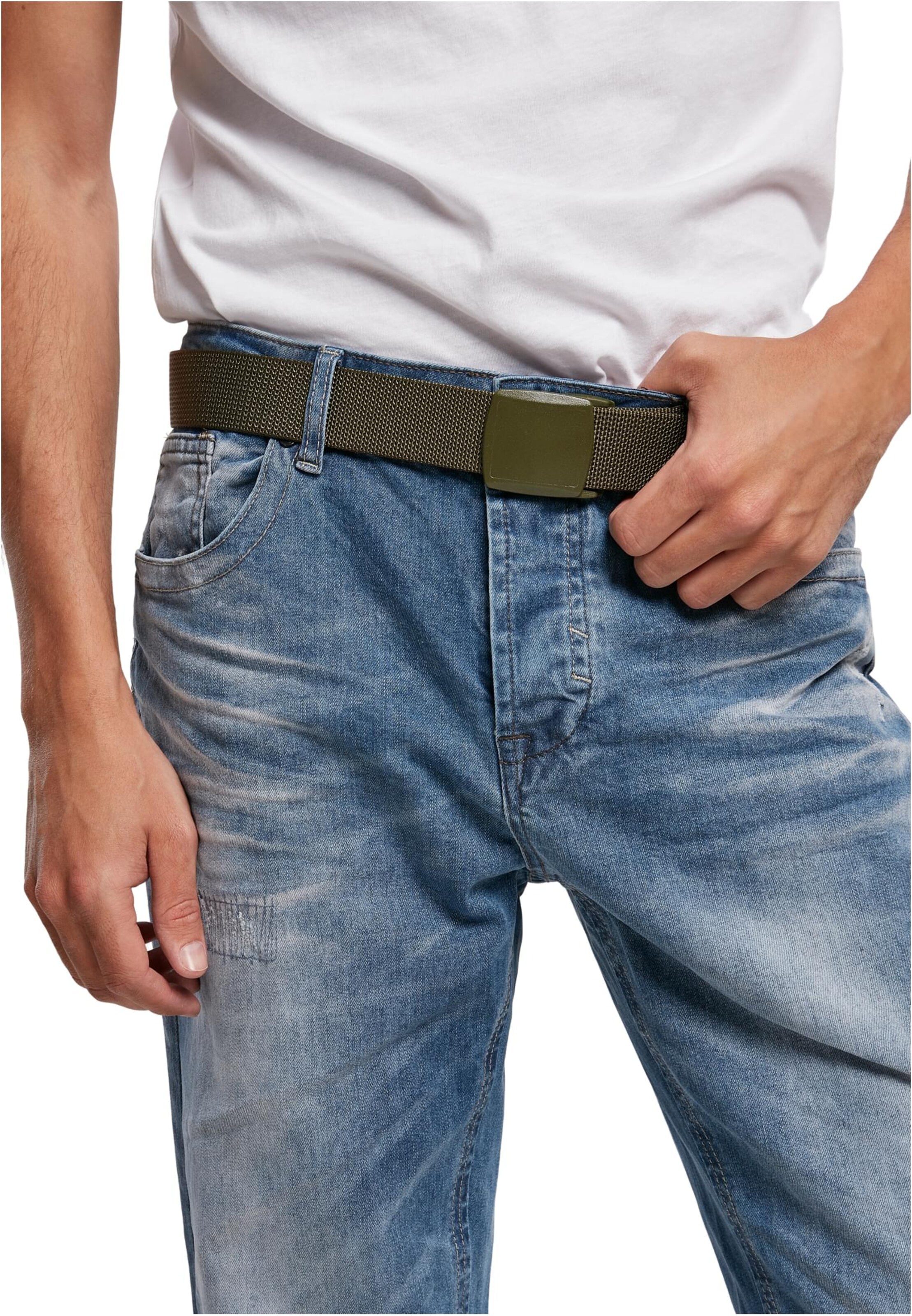 Brandit Belt in Green: front