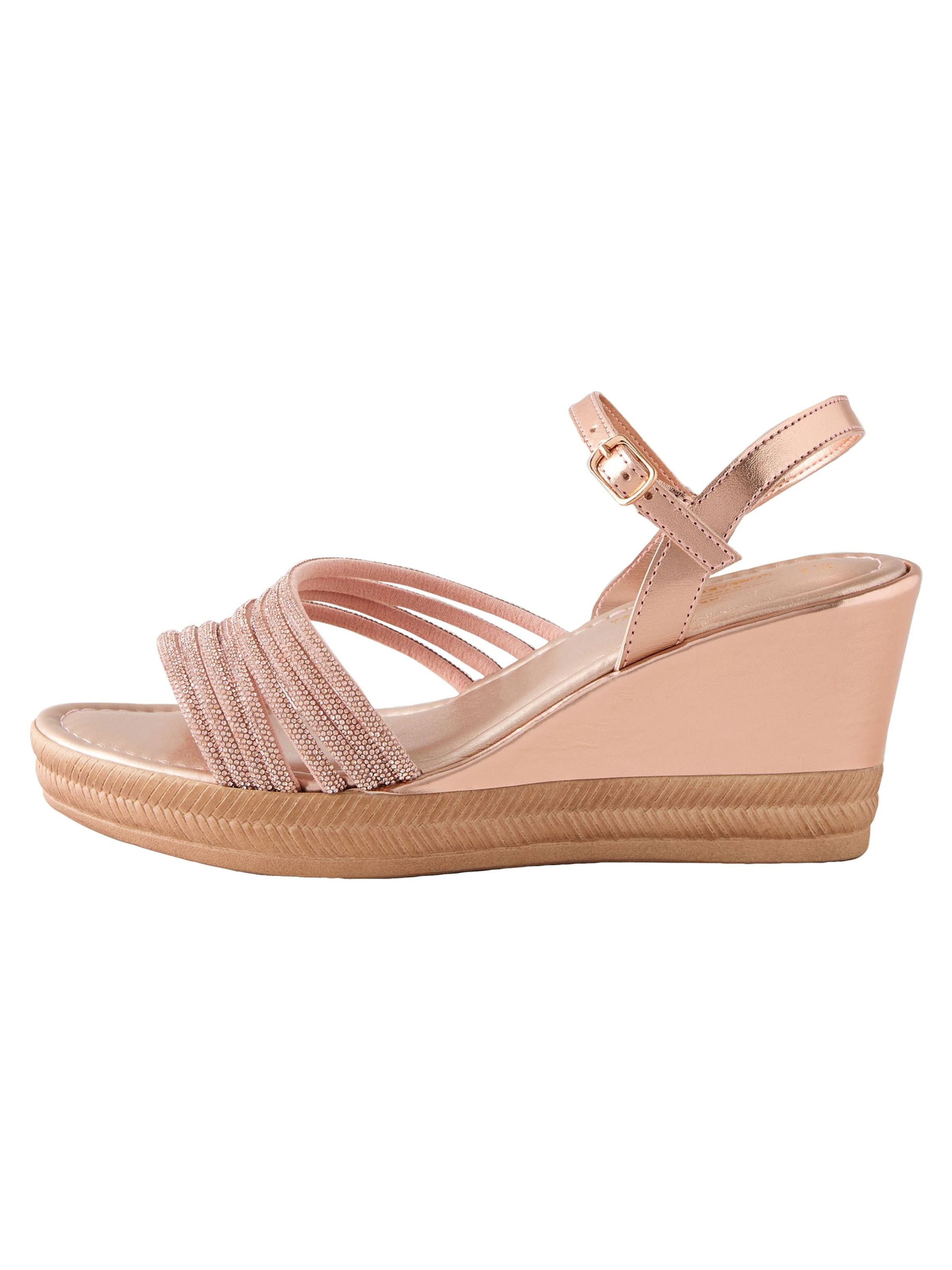 Sandale cu baretă de la Next pe roz: față