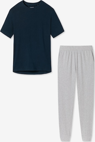 SCHIESSER Pyjama 'Organic Cotton' in Grau: Vorderseite