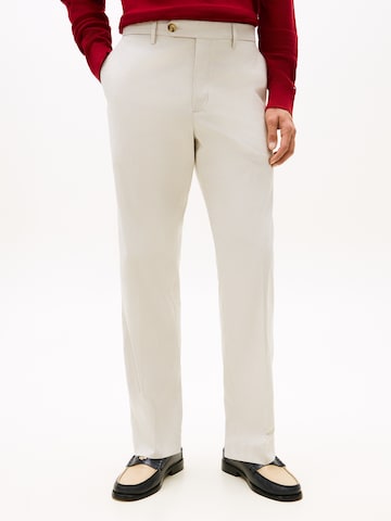 bēšs TOMMY HILFIGER Standarta Buktētas bikses: no priekšpuses