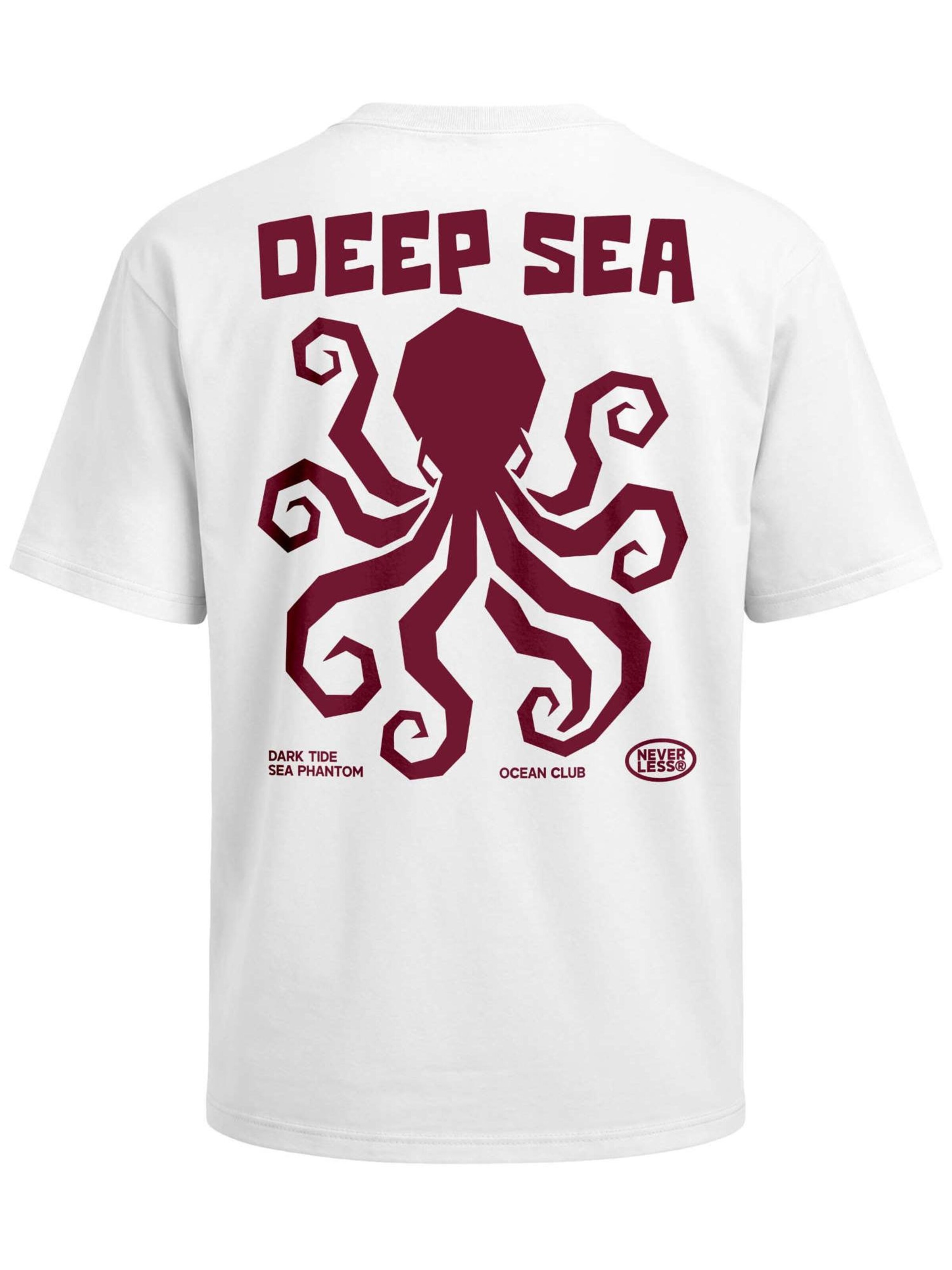 Neverless Shirt 'oktopus'‌ in Weiß