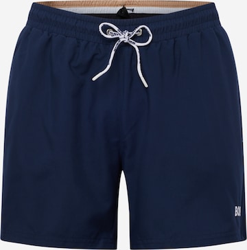 BOSS Black Board Shorts 'Dogfish' in Blue: front