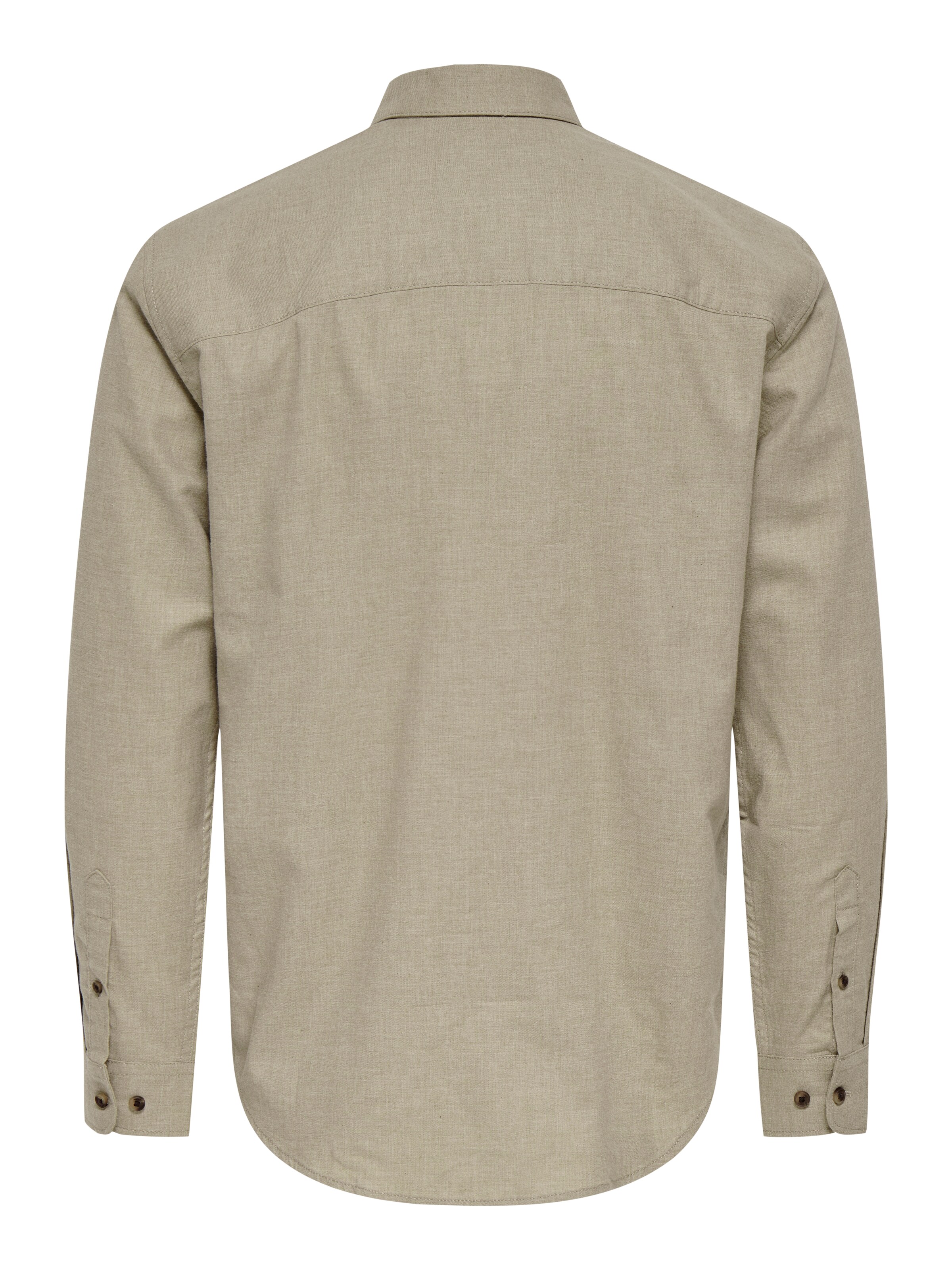 Only & Sons Regular fit Button Up Shirt in Beige