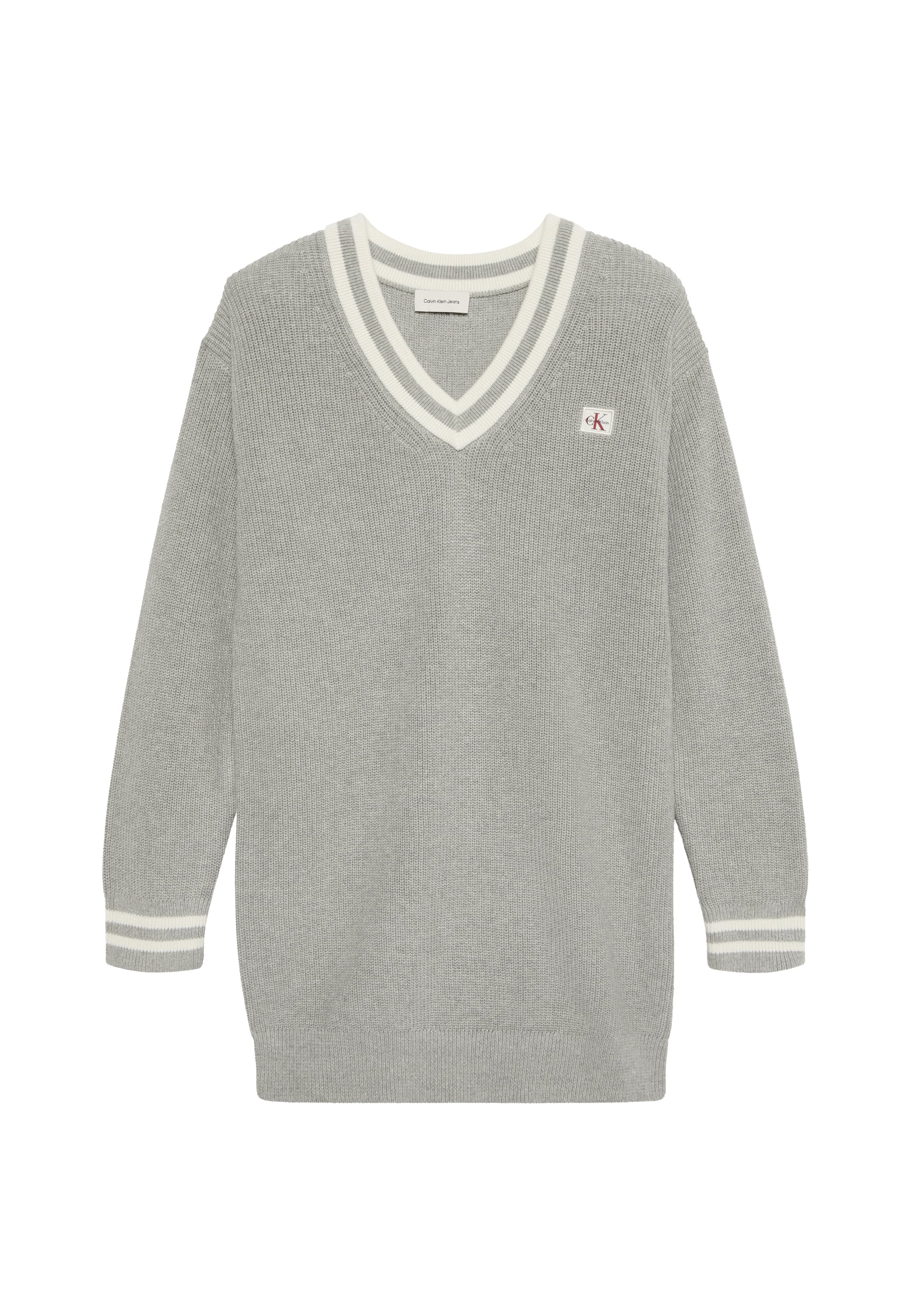 Robes en maille Calvin Klein Jeans en gris : devant