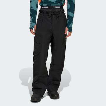 Loosefit Pantalon de sport 'Xploric' ADIDAS TERREX en noir : devant
