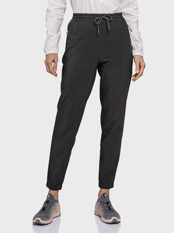 Schöffel Tapered Outdoor trousers ' Vienna L ' in Black: front