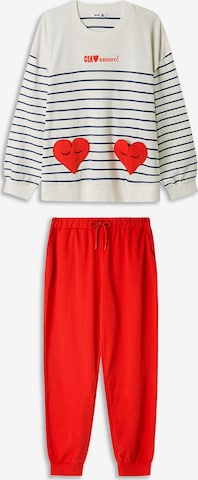 Gisela Pyjama 'Set' värissä punainen: etupuoli