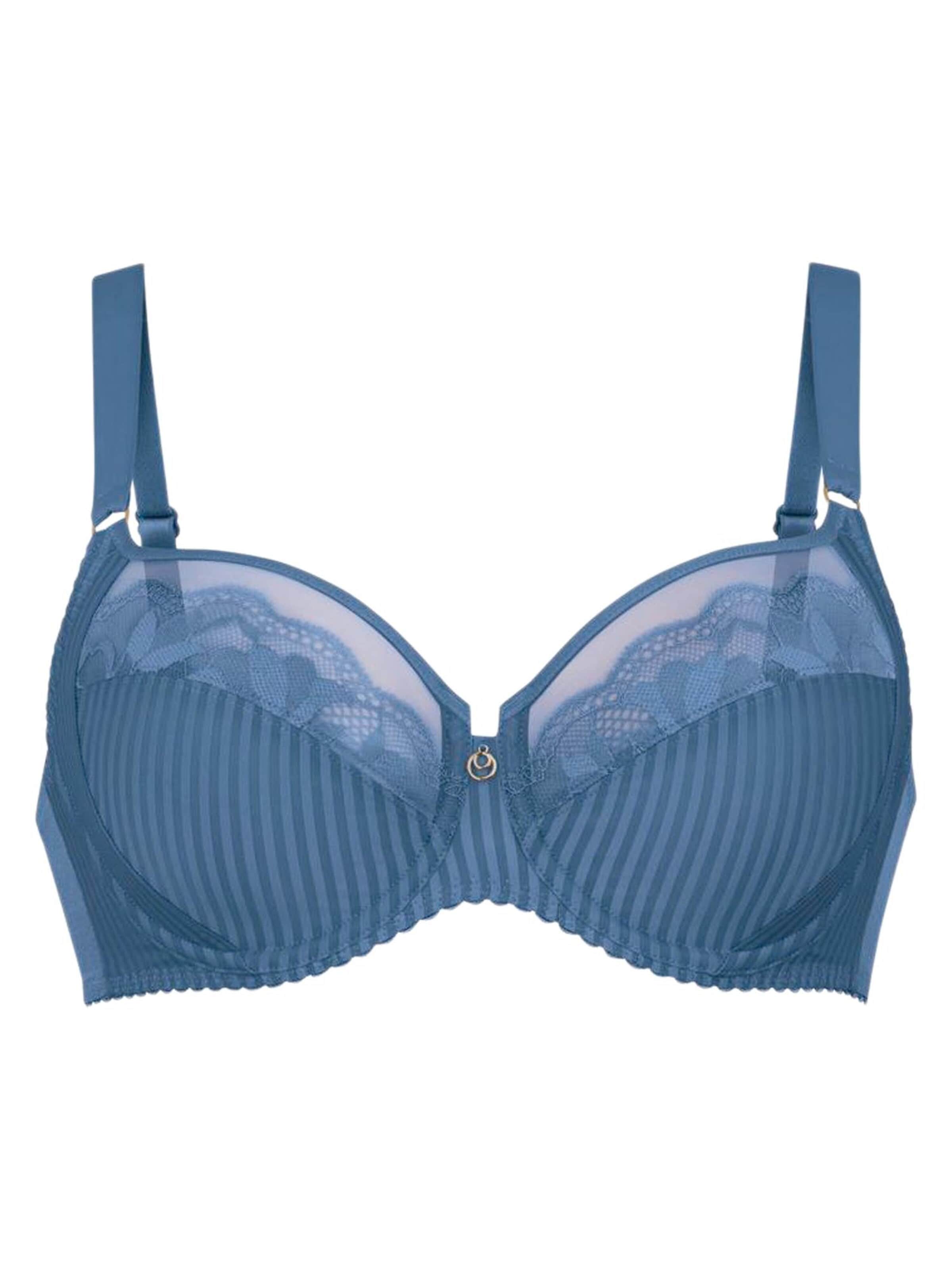ROSA FAIA Classic Bra 'Sita' in Blue: front