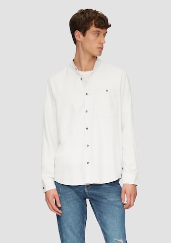 s.Oliver Regular fit Button Up Shirt in White: front