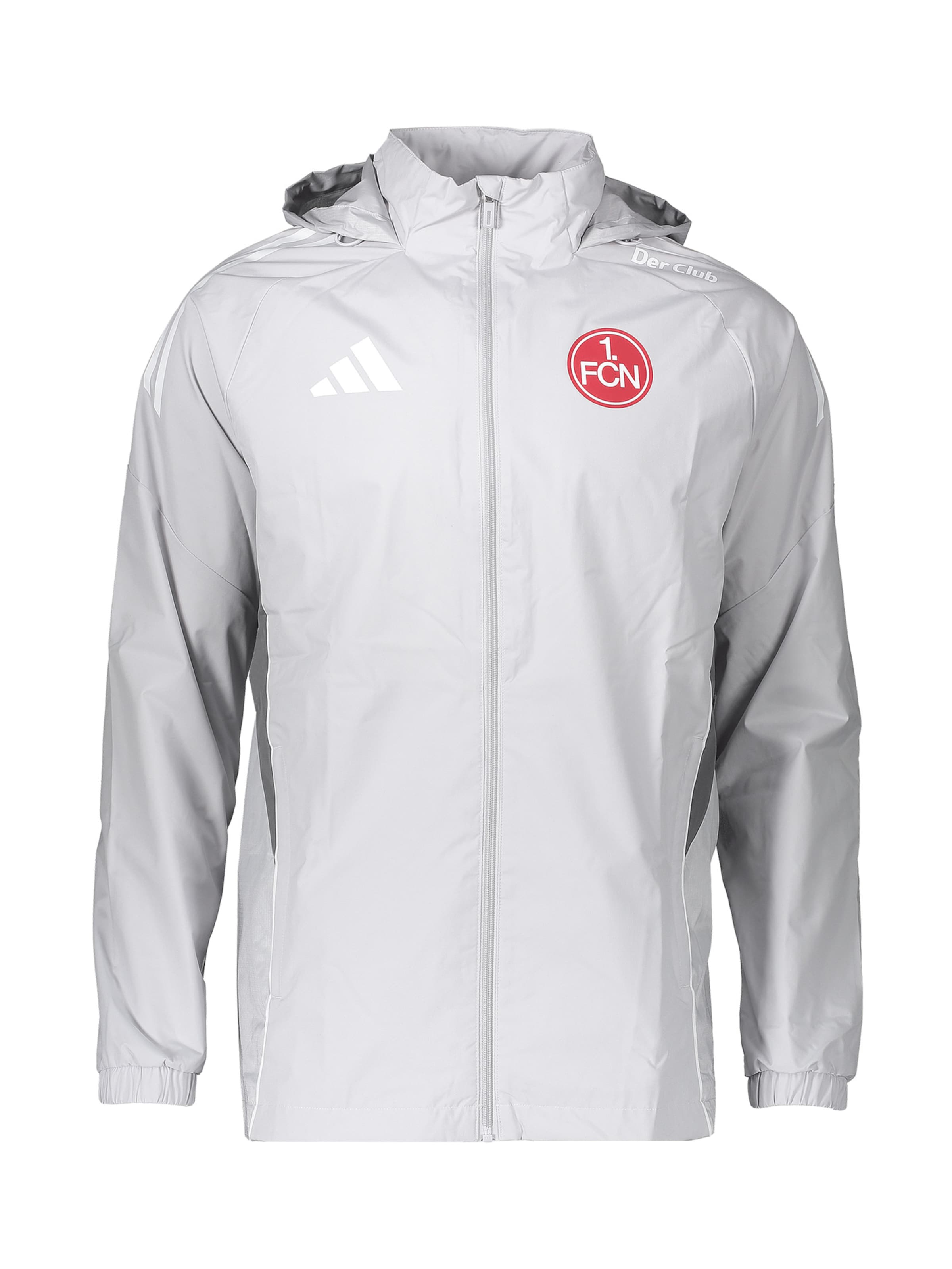 ADIDAS PERFORMANCE Kurtka sportowa 'FC Nürnberg' w kolorze szary / czerwony / białym, Podgląd produktu