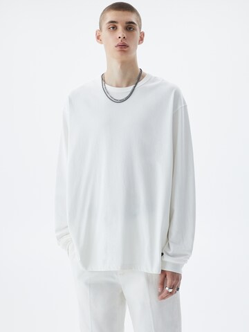 T-Shirt Pull&Bear en blanc : devant