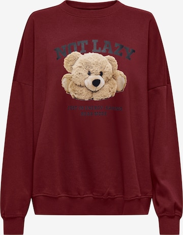 ONLY Sweatshirt 'ONLBila' in Rot: Vorderseite