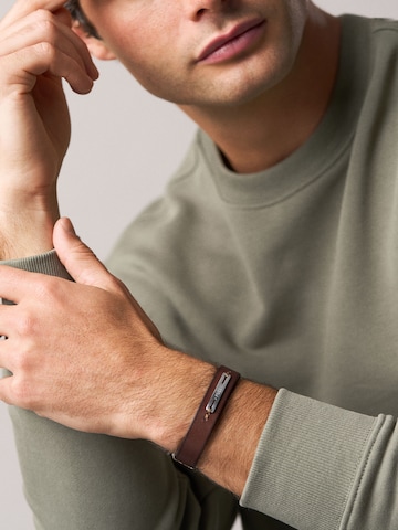 FOSSIL Náramek 'Machine' – hnědá: přední strana