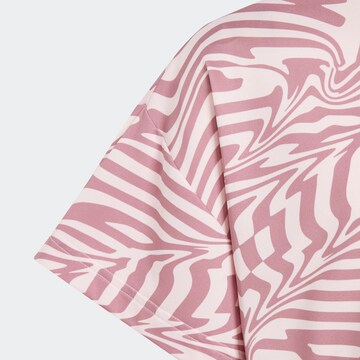 ADIDAS PERFORMANCE - Camisa funcionais 'Aeroready Print' em rosa