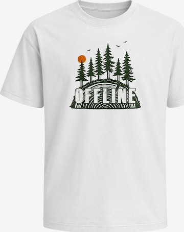 Neverless Shirt 'Offline Bäume' in White: front