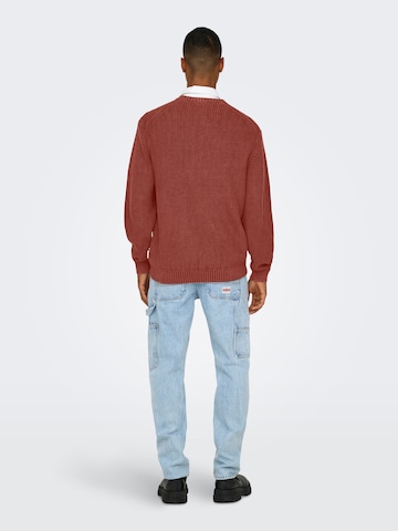 Only & Sons Sweater 'ONSROSU' in Red