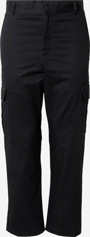 ABOUT YOU Loose fit Cargo trousers 'Sami' in Black: front