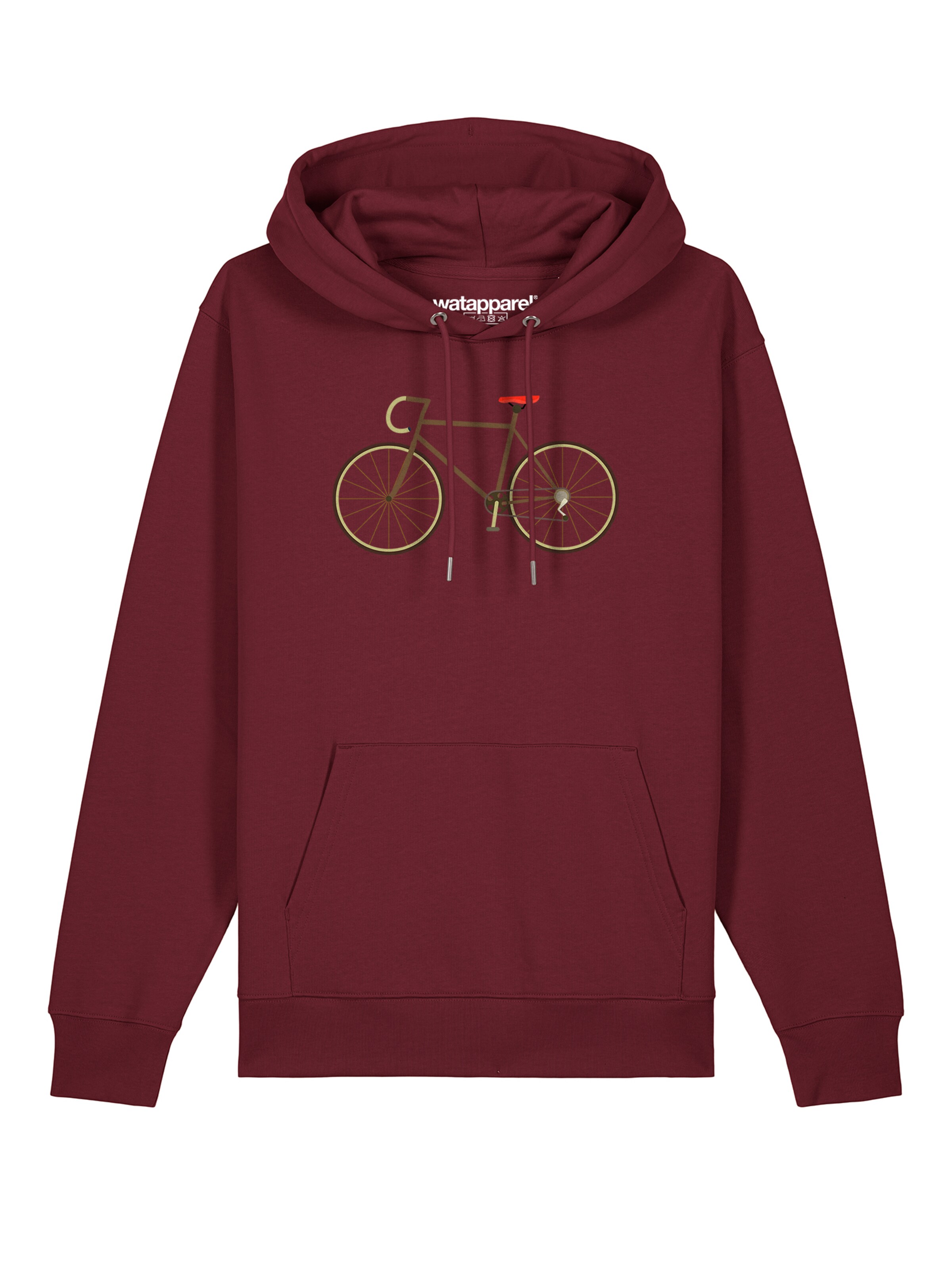 Watapparel Sweatshirt 'Fahrrad' in Rot: Vorderseite