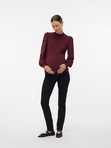 Coupe slim Jean 'MLKAIRO' MAMALICIOUS en noir : devant