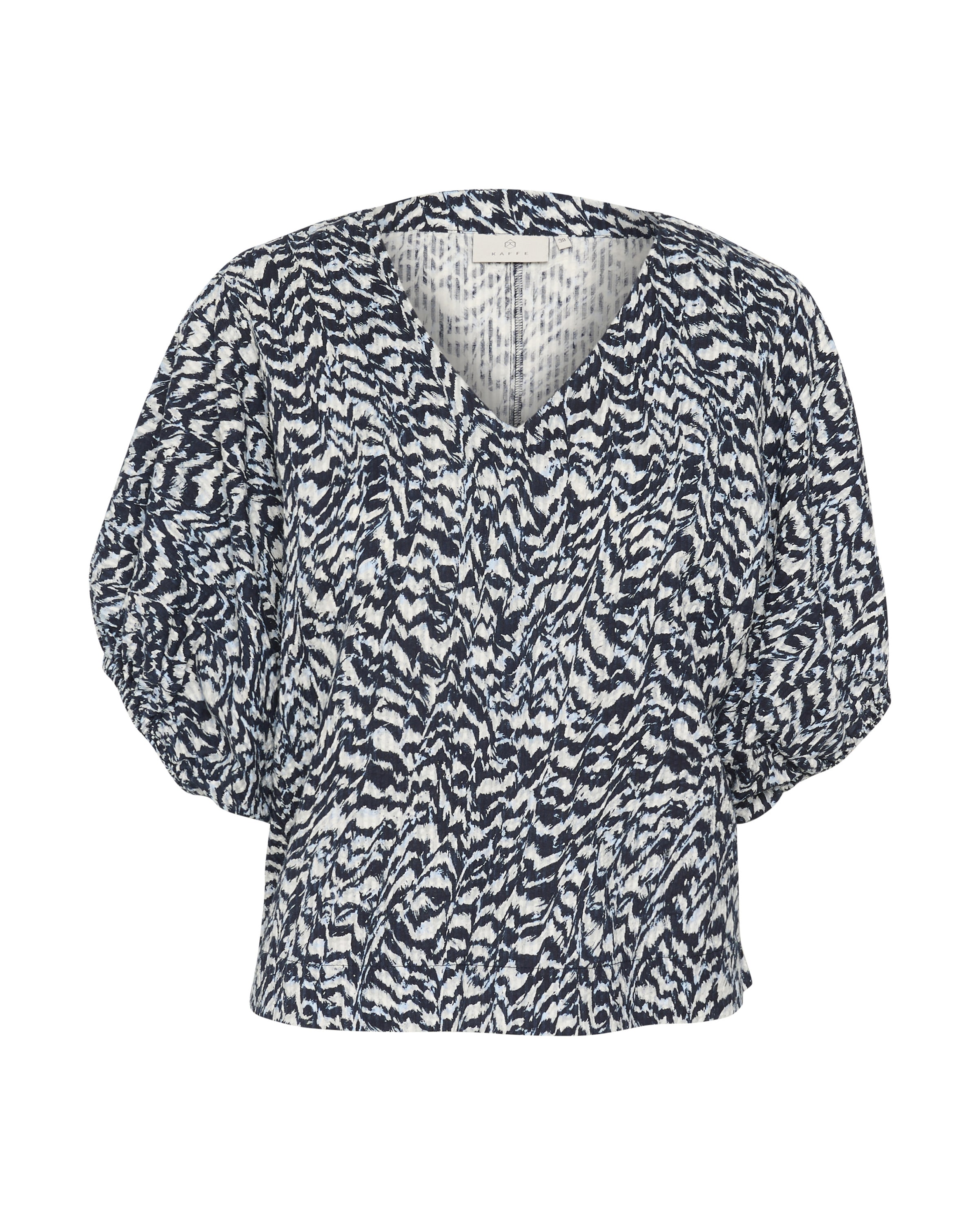 Kaffe - Blusa 'Ruffalo' en azul: frente