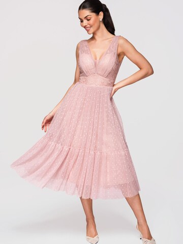 Ombre Dress in Beige: front