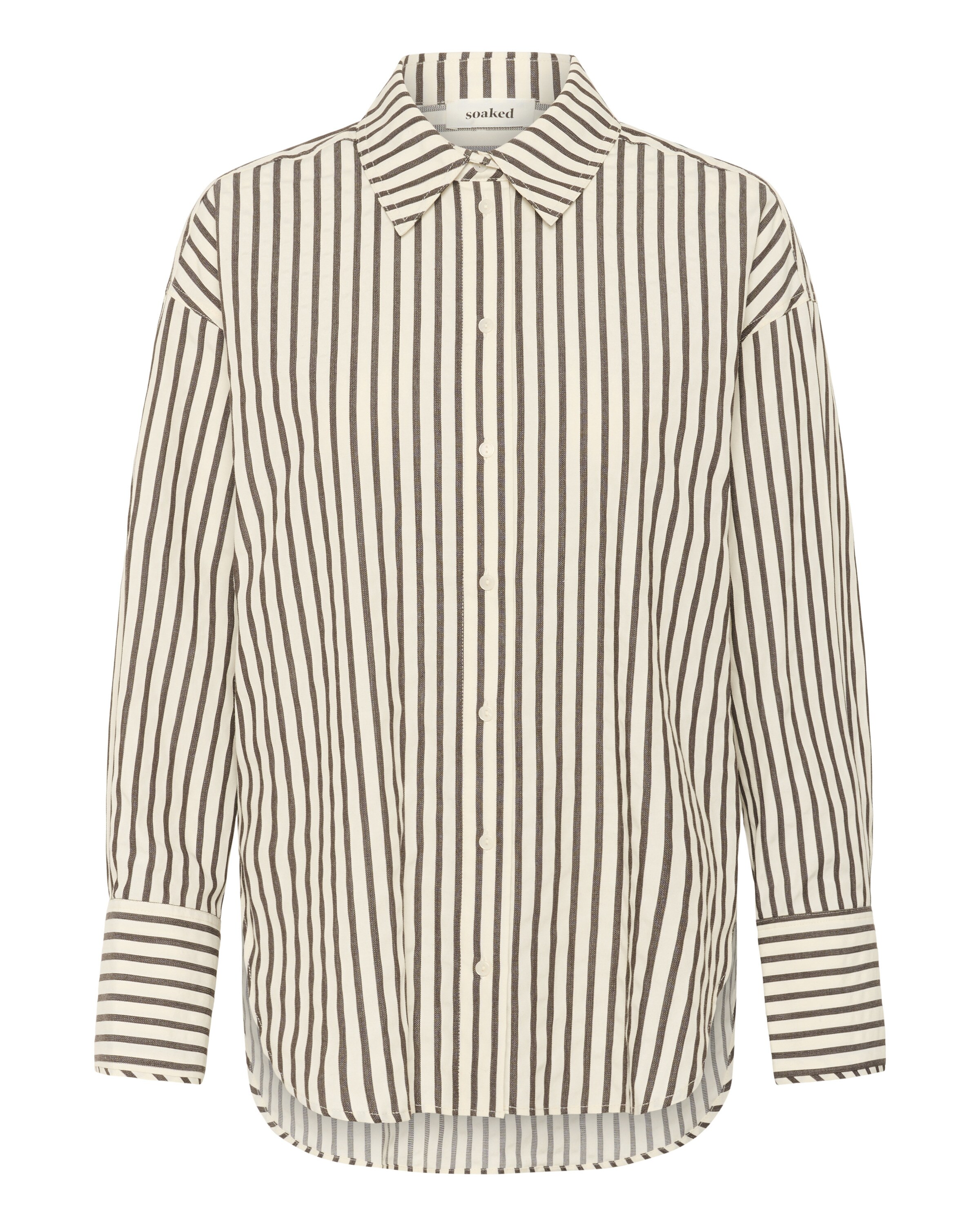 SOAKED IN LUXURY Blouse 'Toledo' in de kleur Mokka / Wit, Productweergave