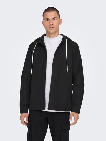 Only & Sons Between-Season Jacket 'MATT' in Black: front