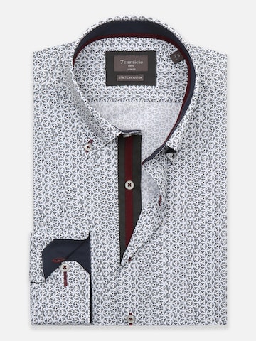 7Camicie Slim fit Zakelijk overhemd in Wit