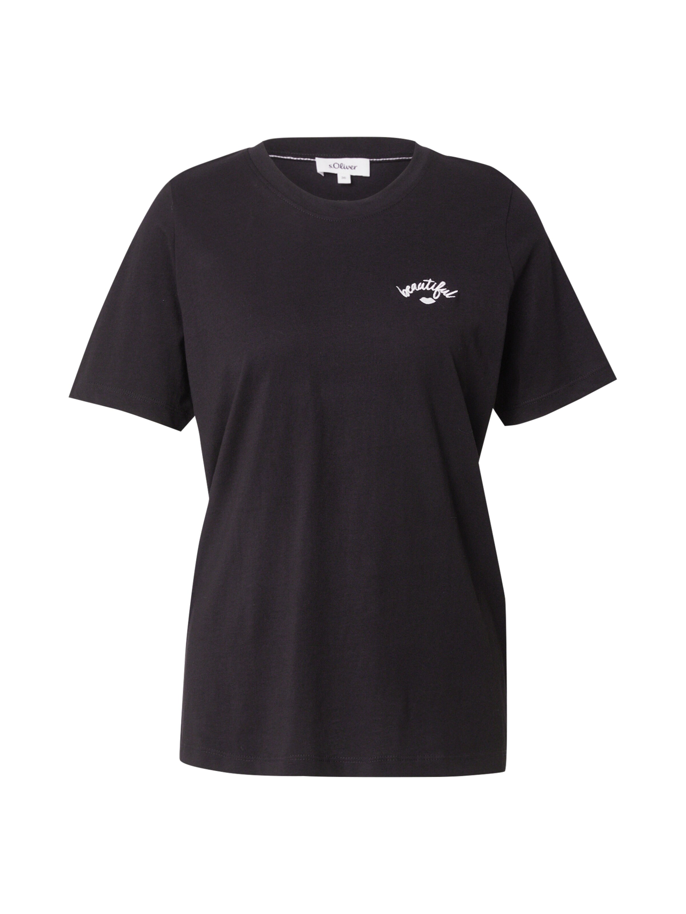 s.Oliver T-Shirt in Schwarz: Vorderseite