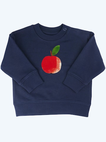 Pullover 'Kinder Baby-Sweater aus Biobaumwolle - Apfel' di MelaDi in blu: frontale