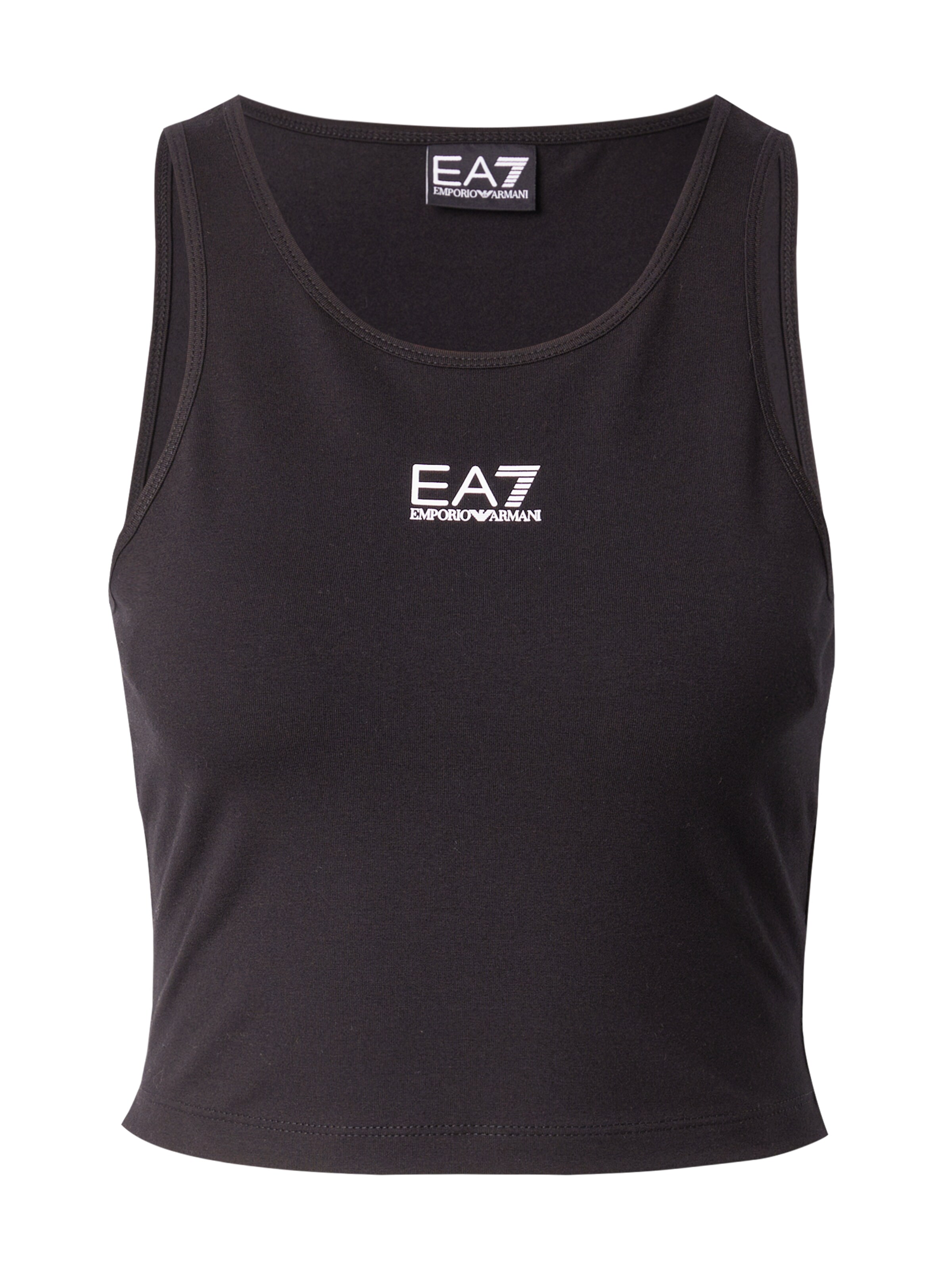 EA7 Emporio Armani Топ 'ESSENTIAL' в черно: отпред