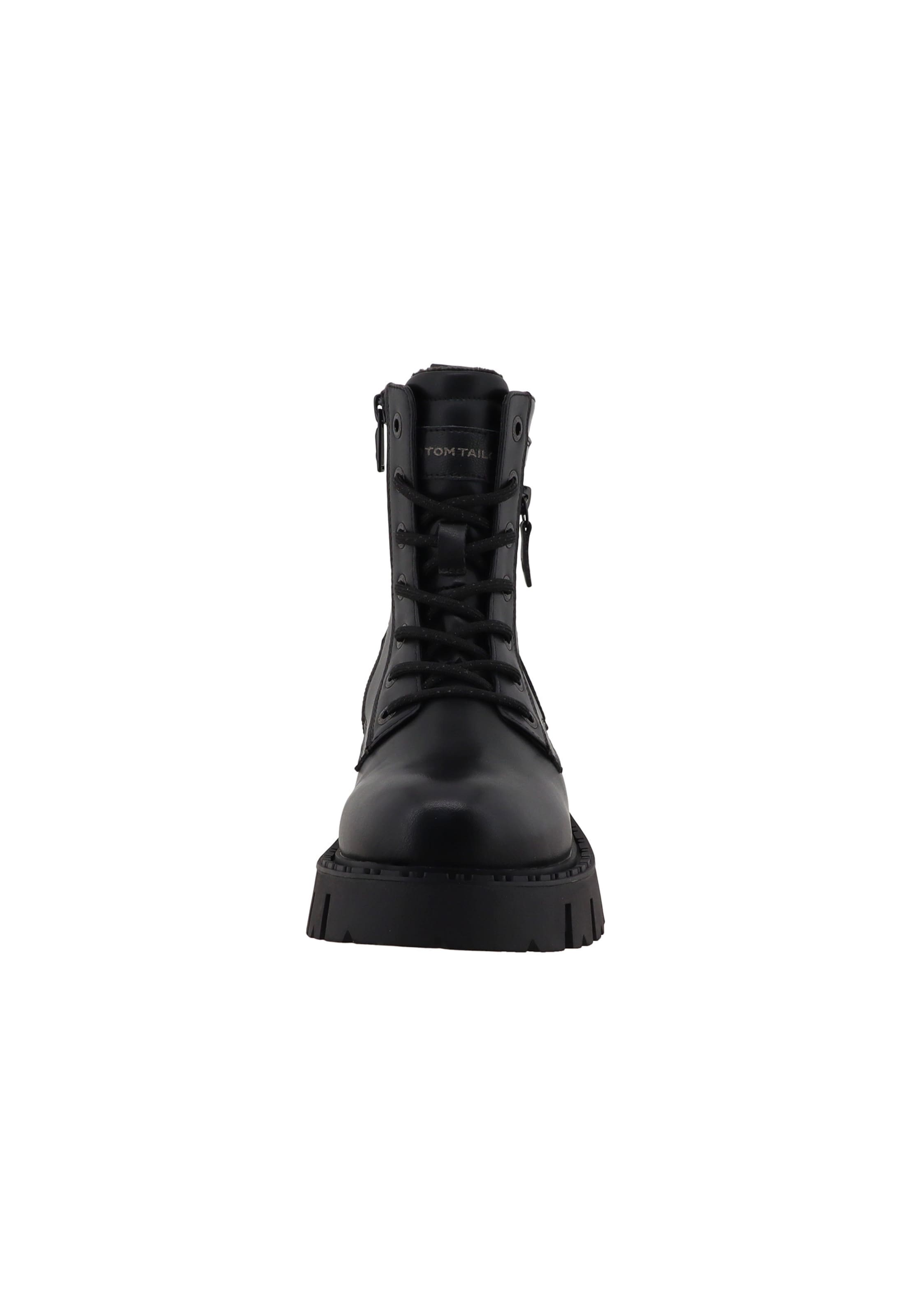 TOM TAILOR - Botim com fivela em preto