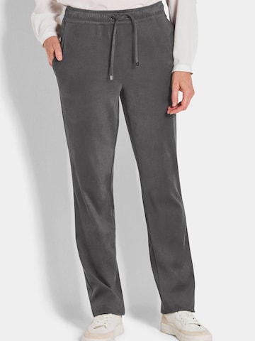 Loosefit Pantalon 'Sara' Goldner en gris : devant