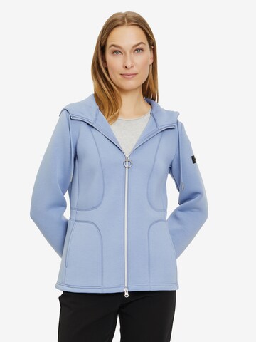 Betty Barclay Zip-Up Hoodie in Blue: front