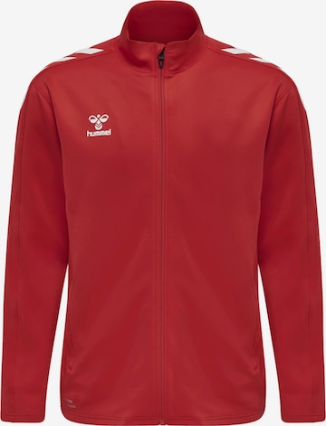 Hummel Sports sweat jacket in Red: front