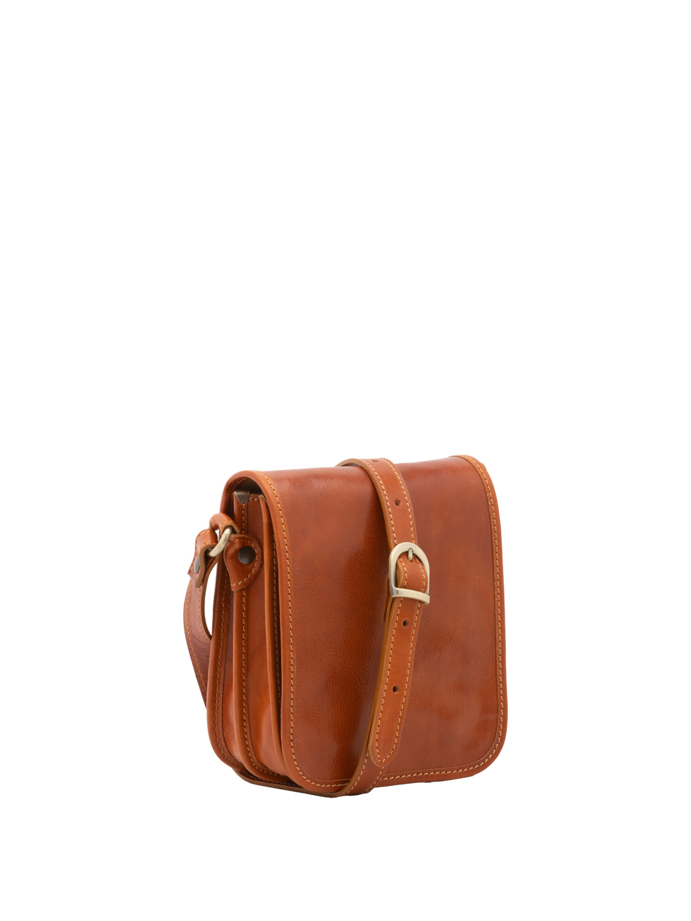 Borsa a tracolla 'Borsa a tracolla uomo vera pelle con calamita - Made in Italy' di I Fratelli in beige