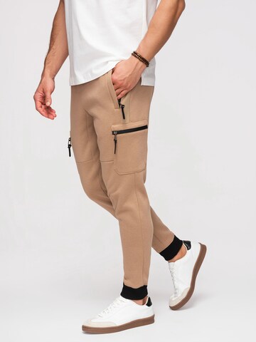 Ombre Tapered Cargobroek in Beige