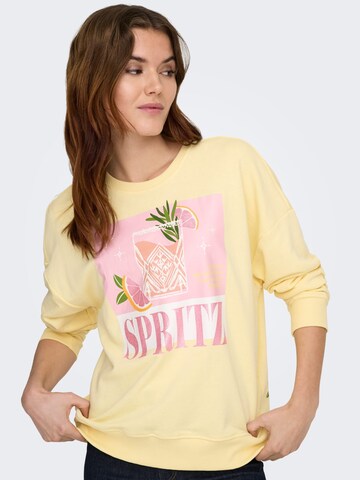 ONLY Sweatshirt 'Kita' in Yellow