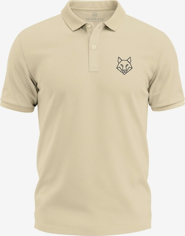 Neverless Shirt 'Polygon Wolf' in Beige: front