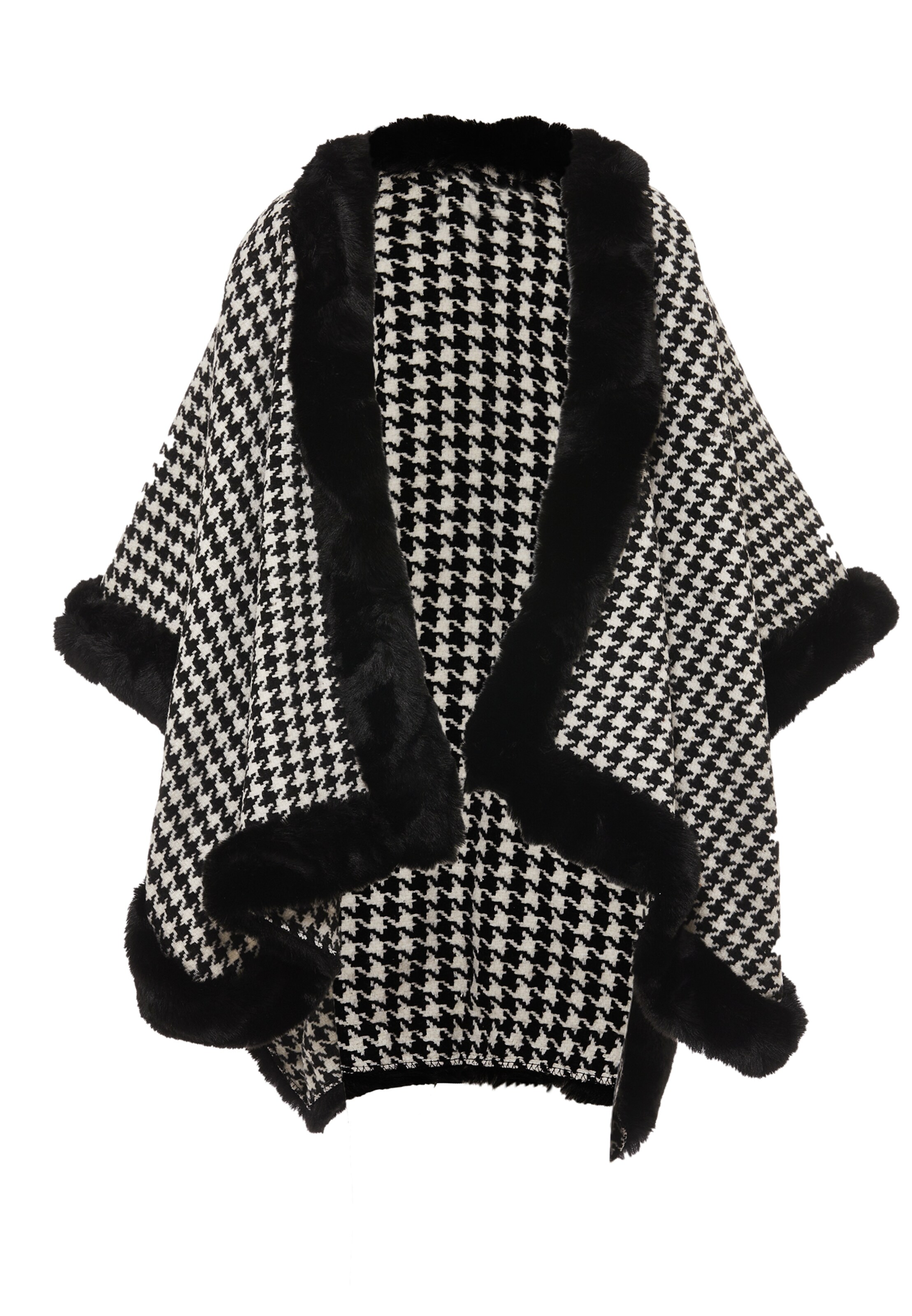 ALARY Poncho in schwarz / weiß, Produktansicht