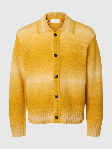 SELECTED Knit cardigan in Yellow: front