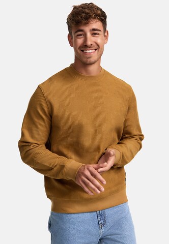 INDICODE JEANS Sweatshirt ' Jago ' in Brown: front