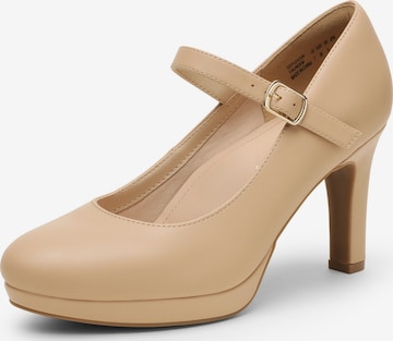 Escarpins Dream Pairs en beige : devant