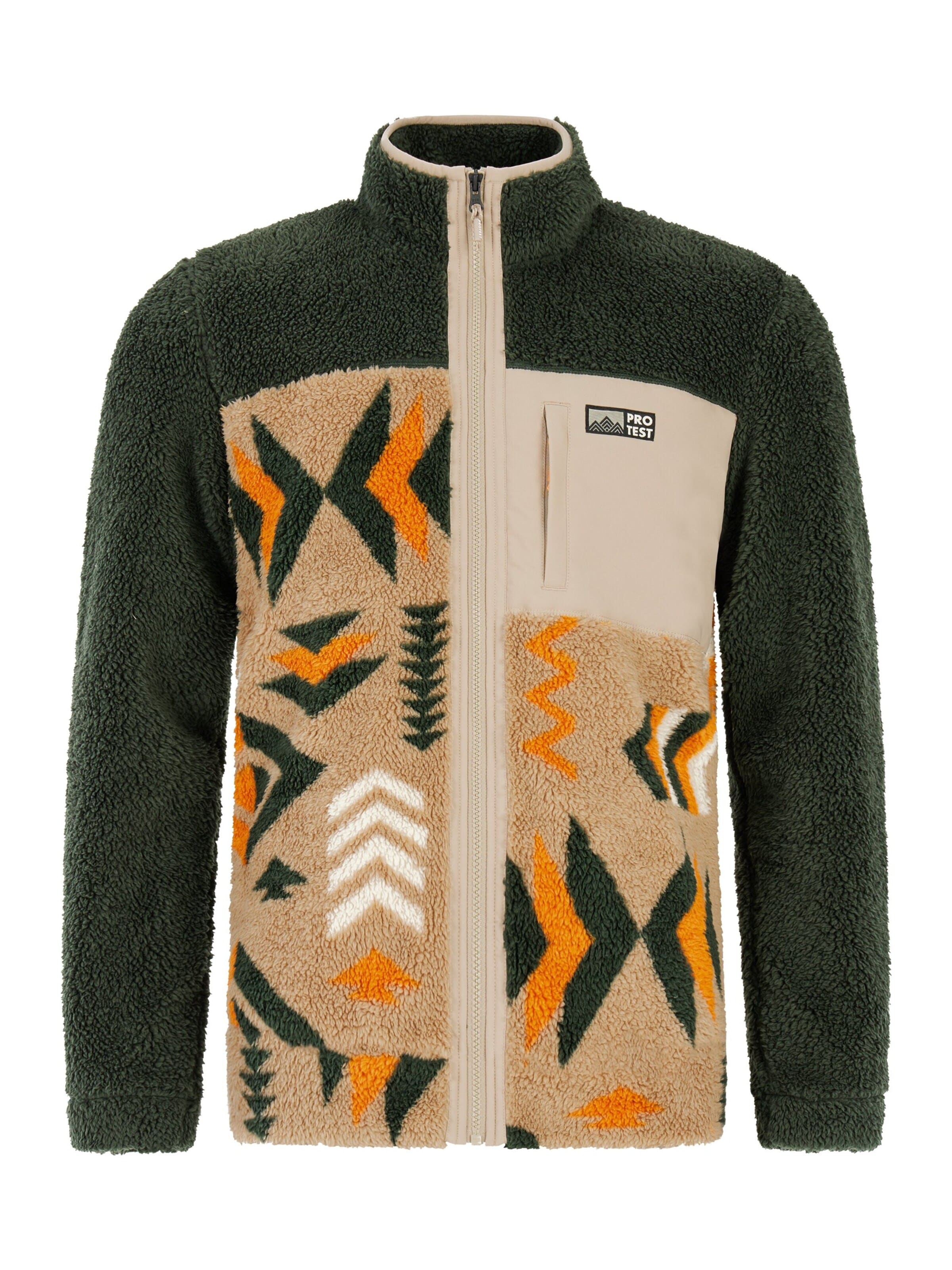 PROTEST Fleece Jacket 'PRTDon' in Green: front