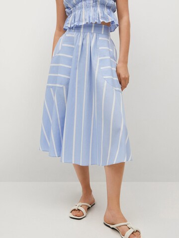 MANGO Rok 'Siu-H' in Blauw: voorkant