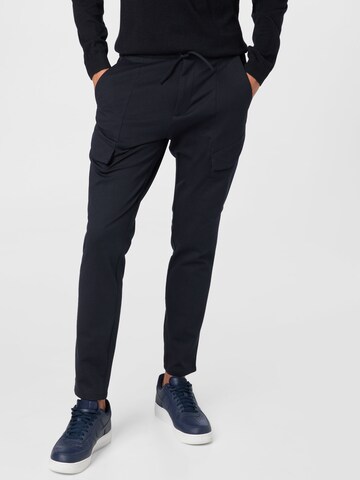 Coupe slim Pantalon cargo ESPRIT en bleu : devant