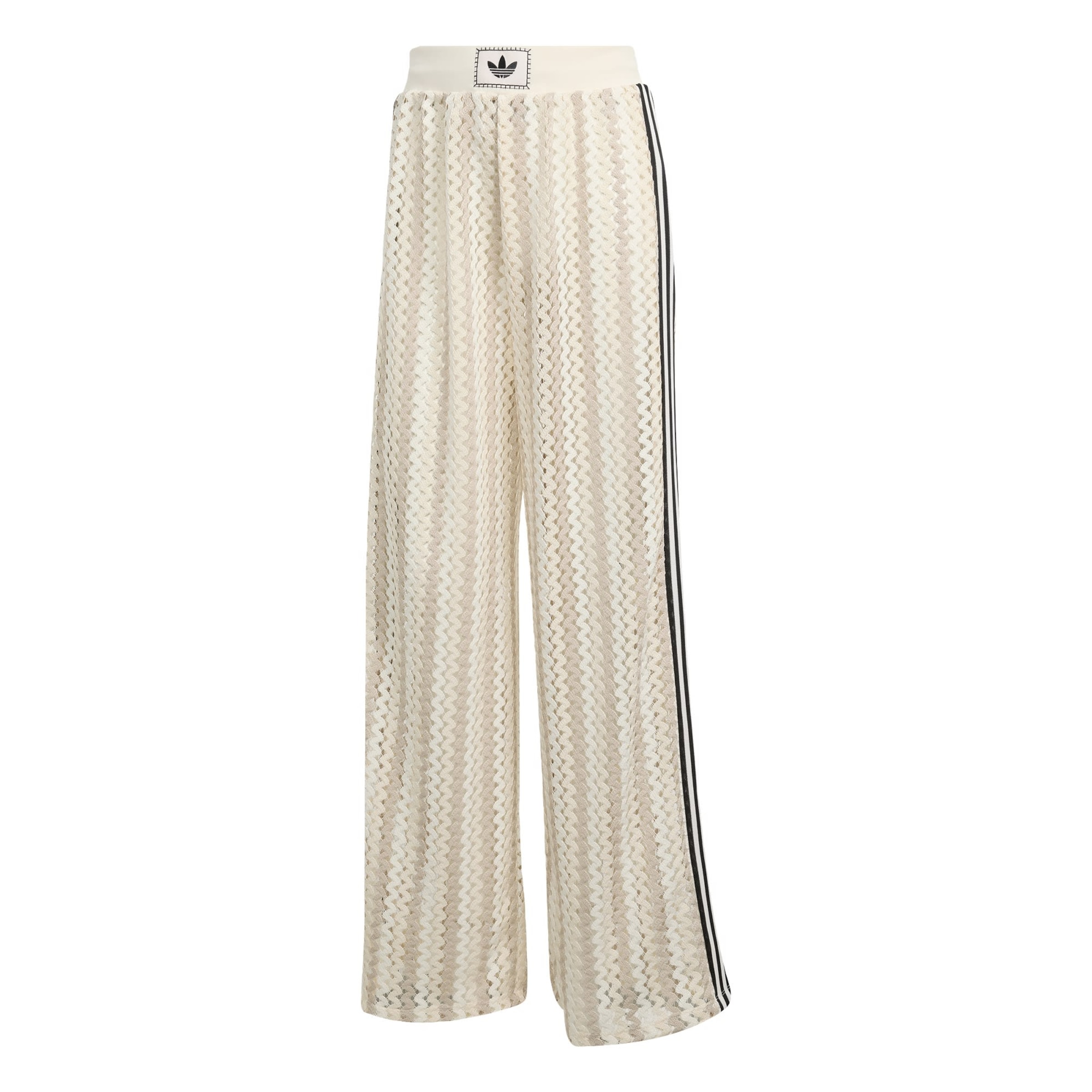 ADIDAS ORIGINALS Wide leg Trousers in Beige: front