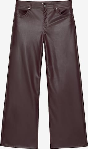 Wide leg Pantaloni di Pull&Bear in rosso: frontale