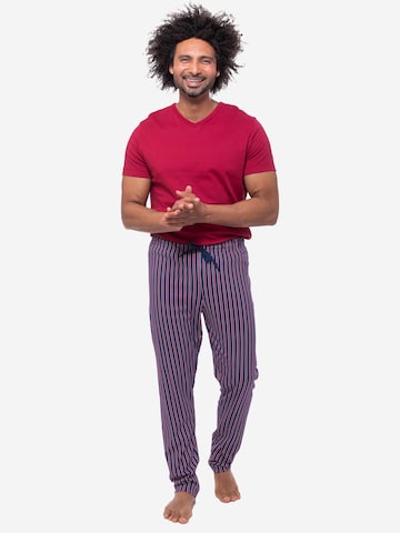 Mey Pyjama kurz 'Graphic Stripes' in Rot