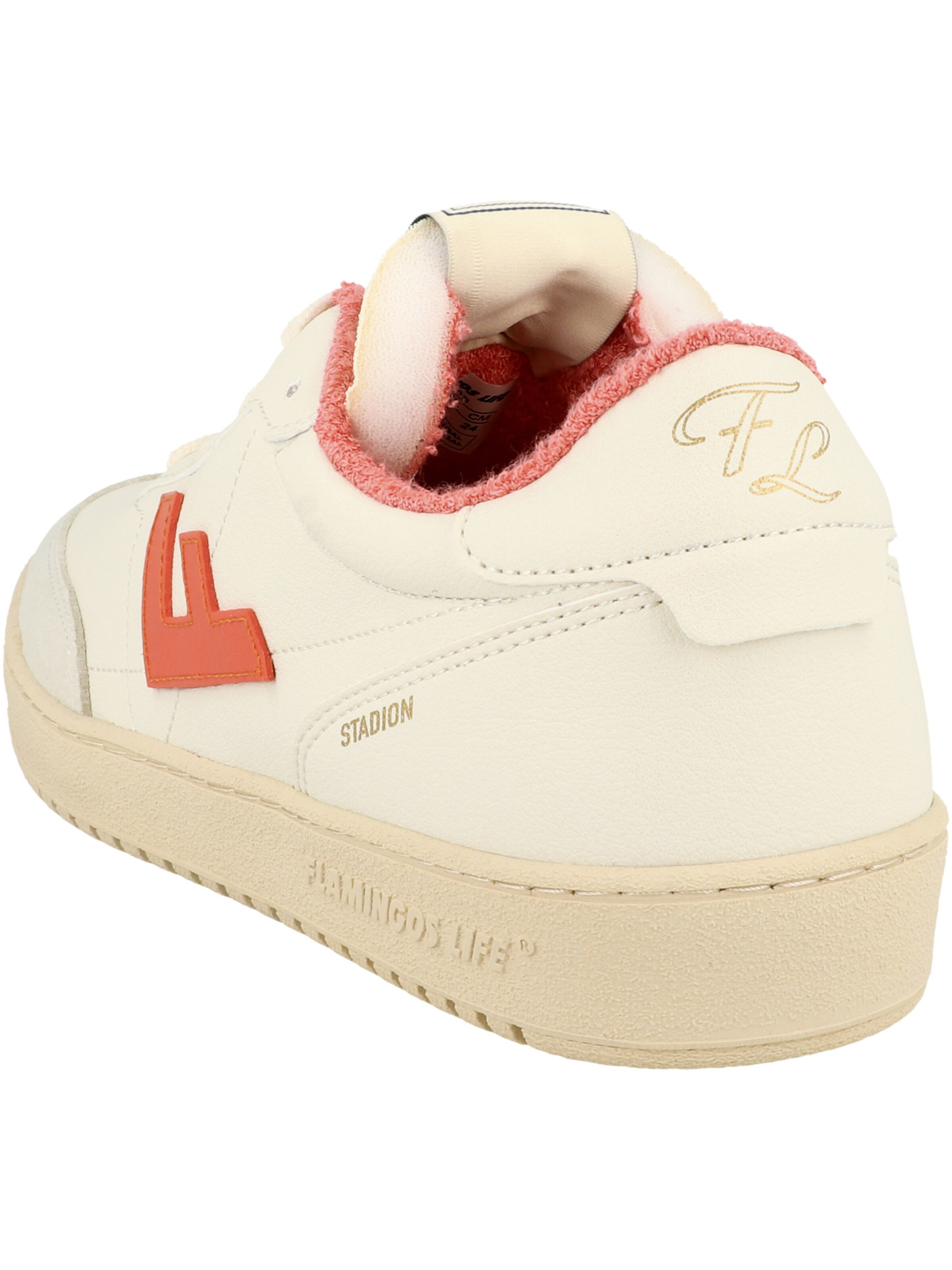 Baskets basses 'Stadion' Flamingos Life en blanc